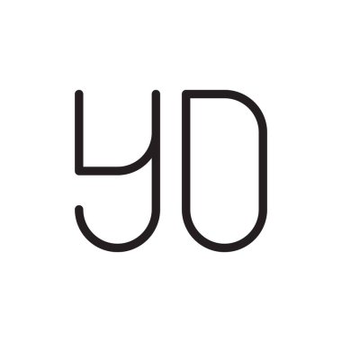 yd ilk harf vektör logo simgesi