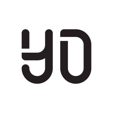 yd ilk harf vektör logo simgesi
