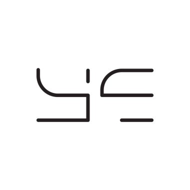 ye ilk harf vektör logo simgesi