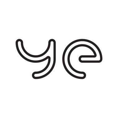 ye ilk harf vektör logo simgesi