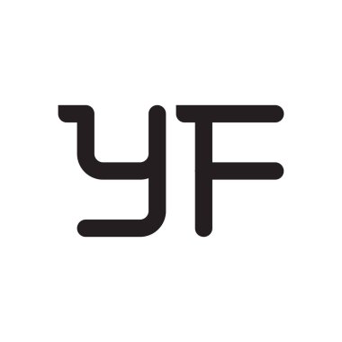 yf ilk harf vektör logo simgesi