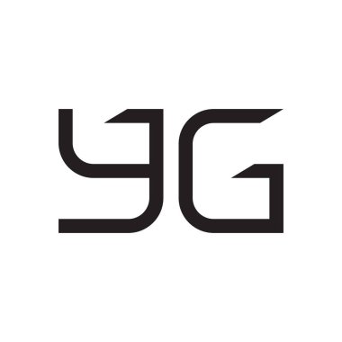 yg ilk harf vektör logo simgesi