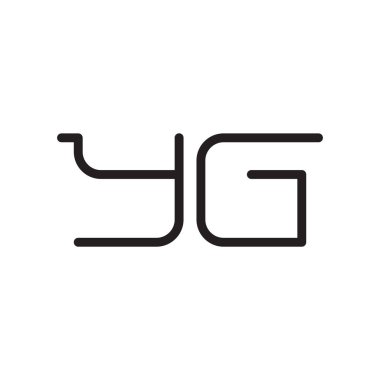 yg ilk harf vektör logo simgesi
