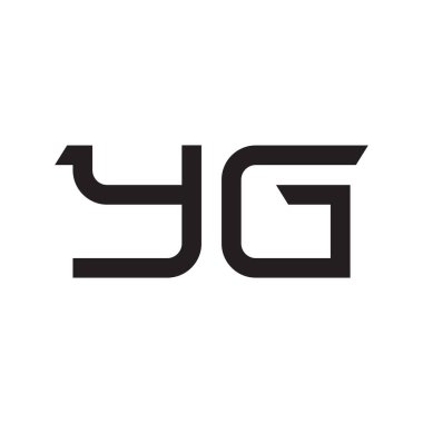 yg ilk harf vektör logo simgesi
