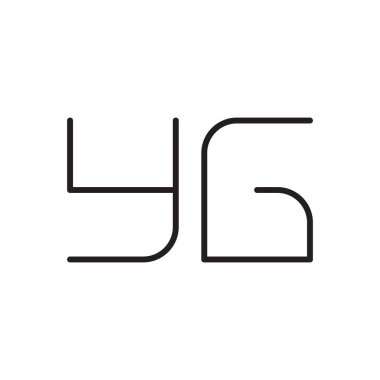 yg ilk harf vektör logo simgesi