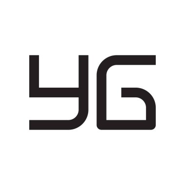 yg ilk harf vektör logo simgesi