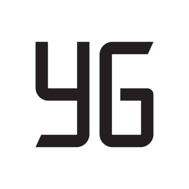 yg ilk harf vektör logo simgesi