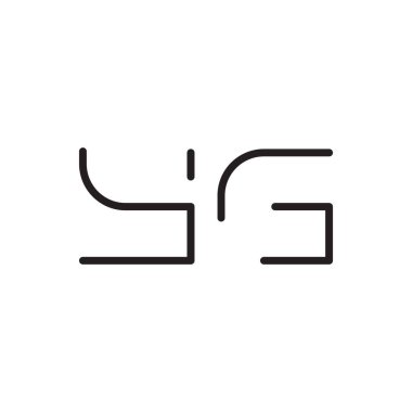 yg ilk harf vektör logo simgesi