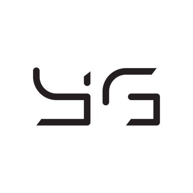 yg ilk harf vektör logo simgesi