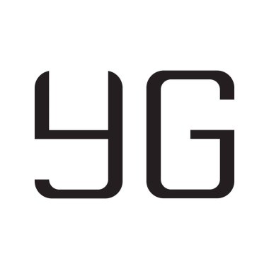 yg ilk harf vektör logo simgesi