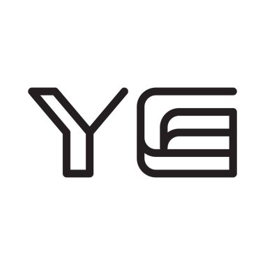 yg ilk harf vektör logo simgesi