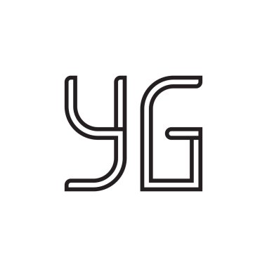 yg ilk harf vektör logo simgesi
