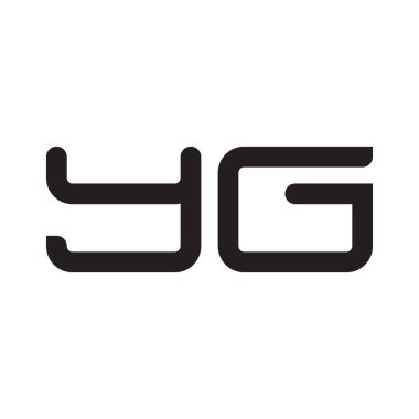 yg ilk harf vektör logo simgesi