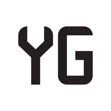 yg ilk harf vektör logo simgesi