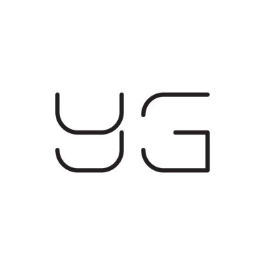 yg ilk harf vektör logo simgesi