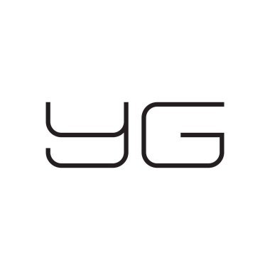 yg ilk harf vektör logo simgesi