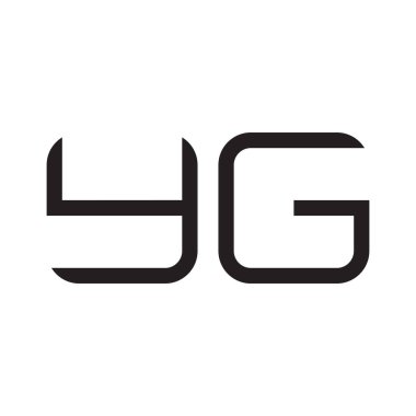yg ilk harf vektör logo simgesi