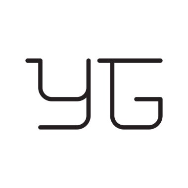 yg ilk harf vektör logo simgesi