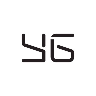 yg ilk harf vektör logo simgesi