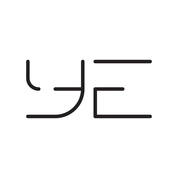 Sie Anfangsbuchstaben Vektor Logo Symbol — Stockvektor