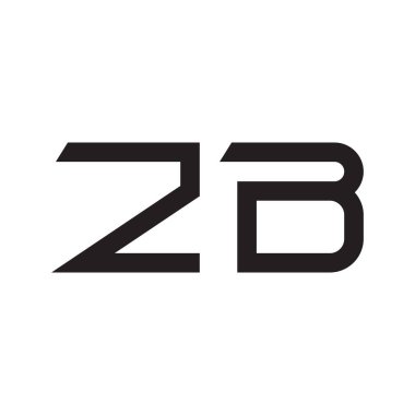 zb ilk harf vektör logo simgesi