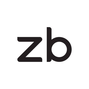 zb ilk harf vektör logo simgesi