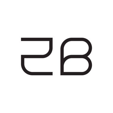 zb ilk harf vektör logo simgesi