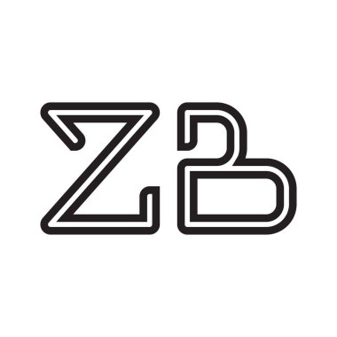 zb ilk harf vektör logo simgesi