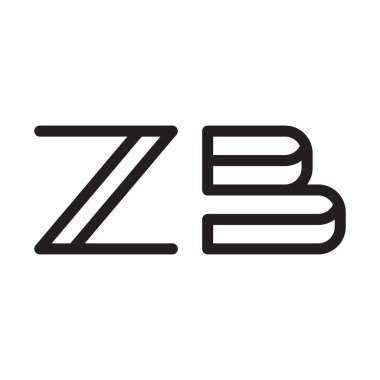 zb ilk harf vektör logo simgesi
