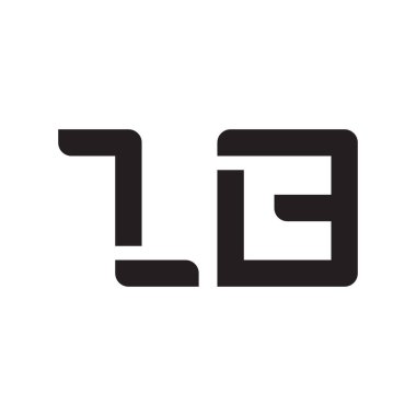 zb ilk harf vektör logo simgesi