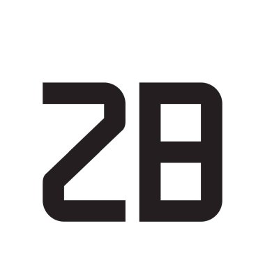 zb ilk harf vektör logo simgesi