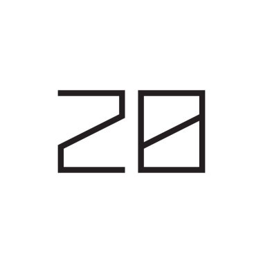 zb ilk harf vektör logo simgesi