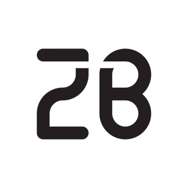 zb ilk harf vektör logo simgesi
