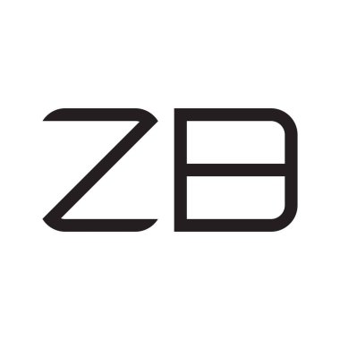 zb ilk harf vektör logo simgesi