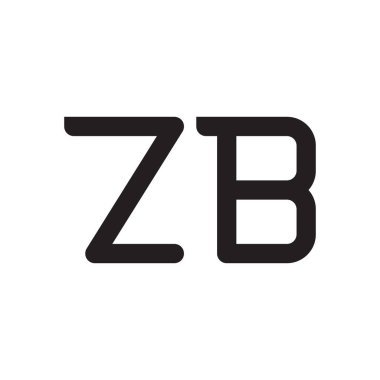 zb ilk harf vektör logo simgesi