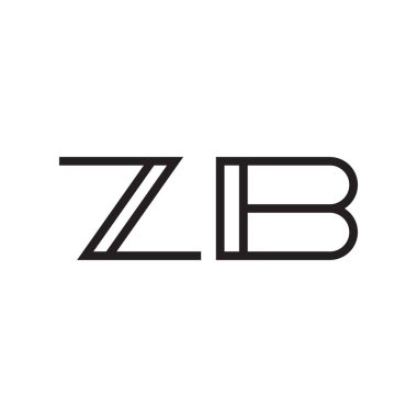 zb ilk harf vektör logo simgesi