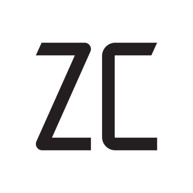zc ilk harf vektör logo simgesi