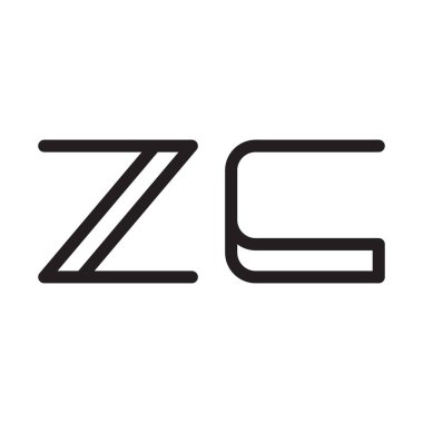 zc ilk harf vektör logo simgesi