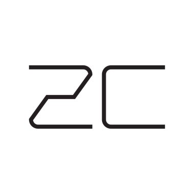 zc ilk harf vektör logo simgesi