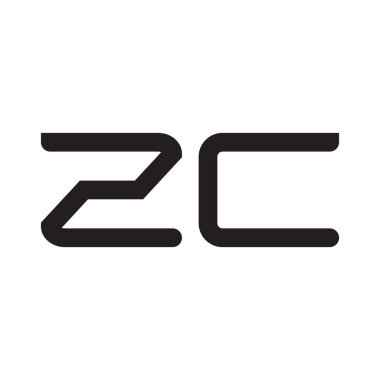 zc ilk harf vektör logo simgesi