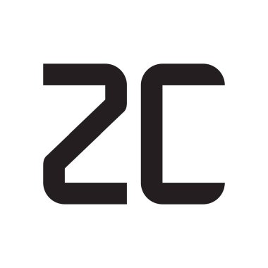 zc ilk harf vektör logo simgesi