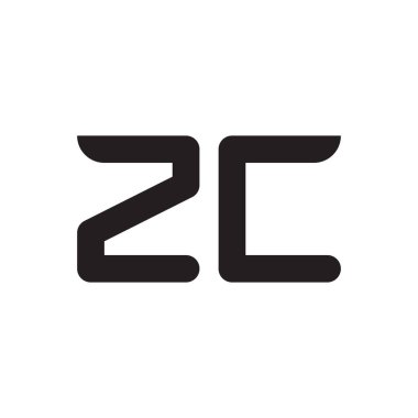 zc ilk harf vektör logo simgesi