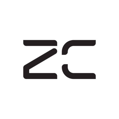 zc ilk harf vektör logo simgesi