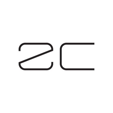 zc ilk harf vektör logo simgesi