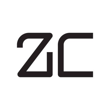 zc ilk harf vektör logo simgesi