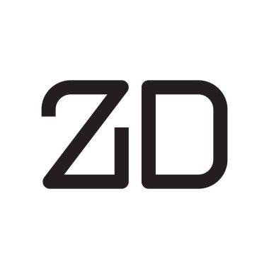 zd ilk harf vektör logo simgesi