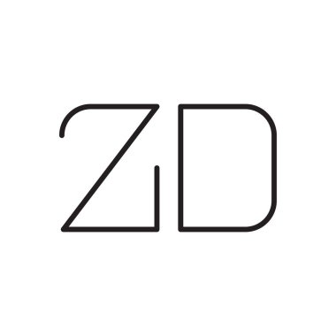 zd ilk harf vektör logo simgesi