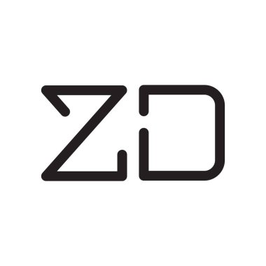zd ilk harf vektör logo simgesi