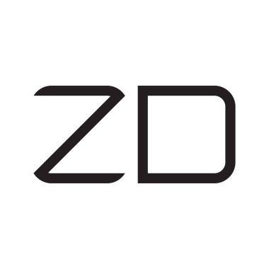 zd ilk harf vektör logo simgesi