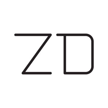 zd ilk harf vektör logo simgesi